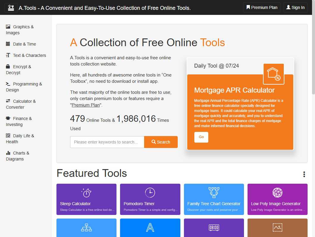 A.Tools 网站截图