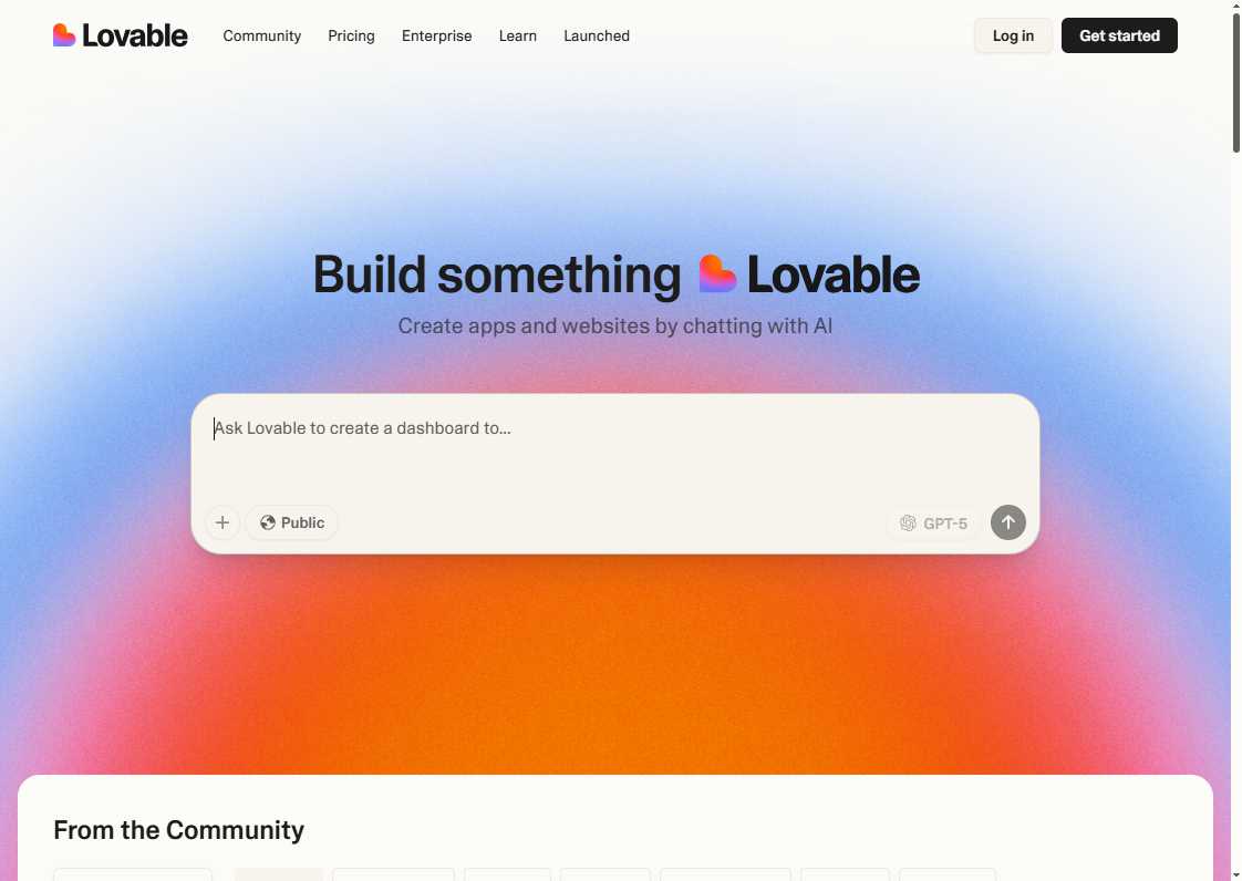 Lovable 网站截图