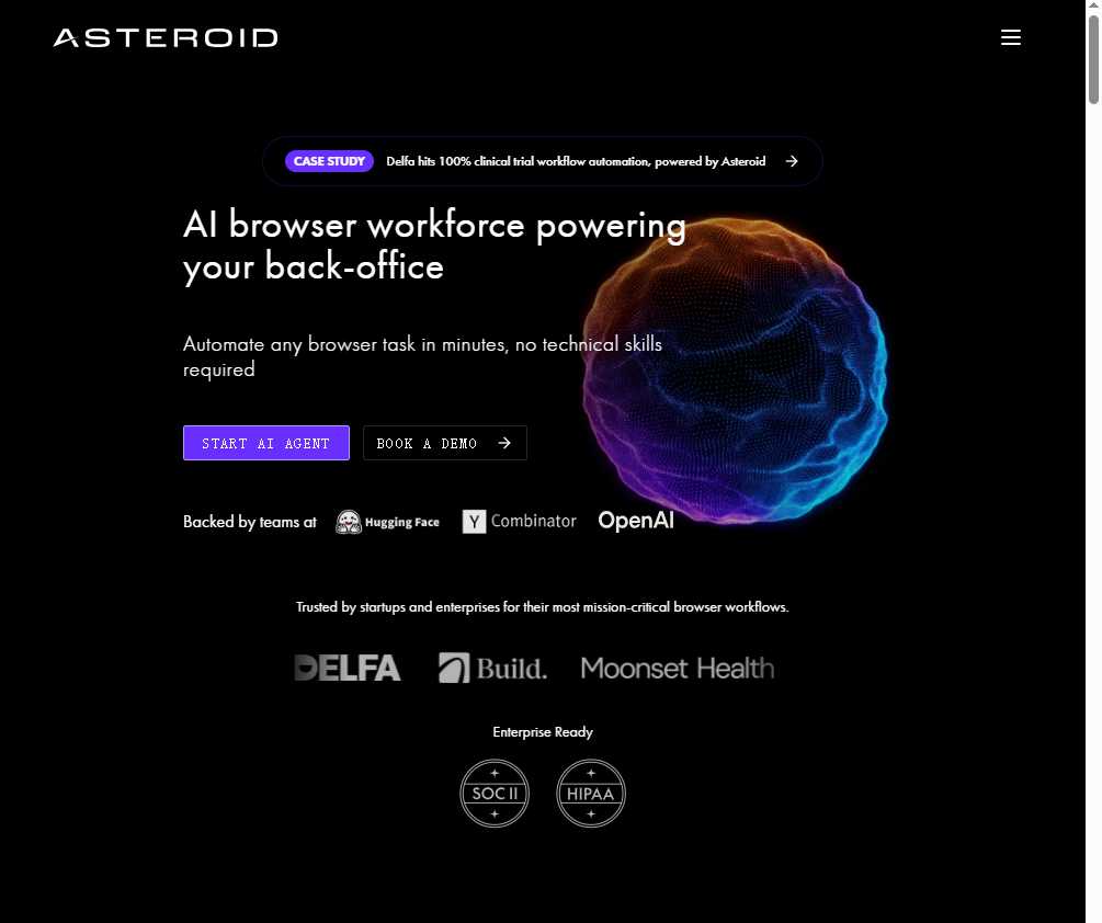 Asteroid AI 网站截图