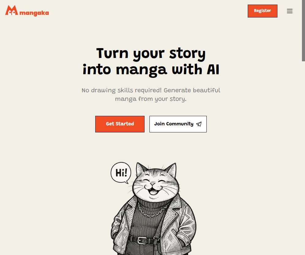 Mangaka 网站截图