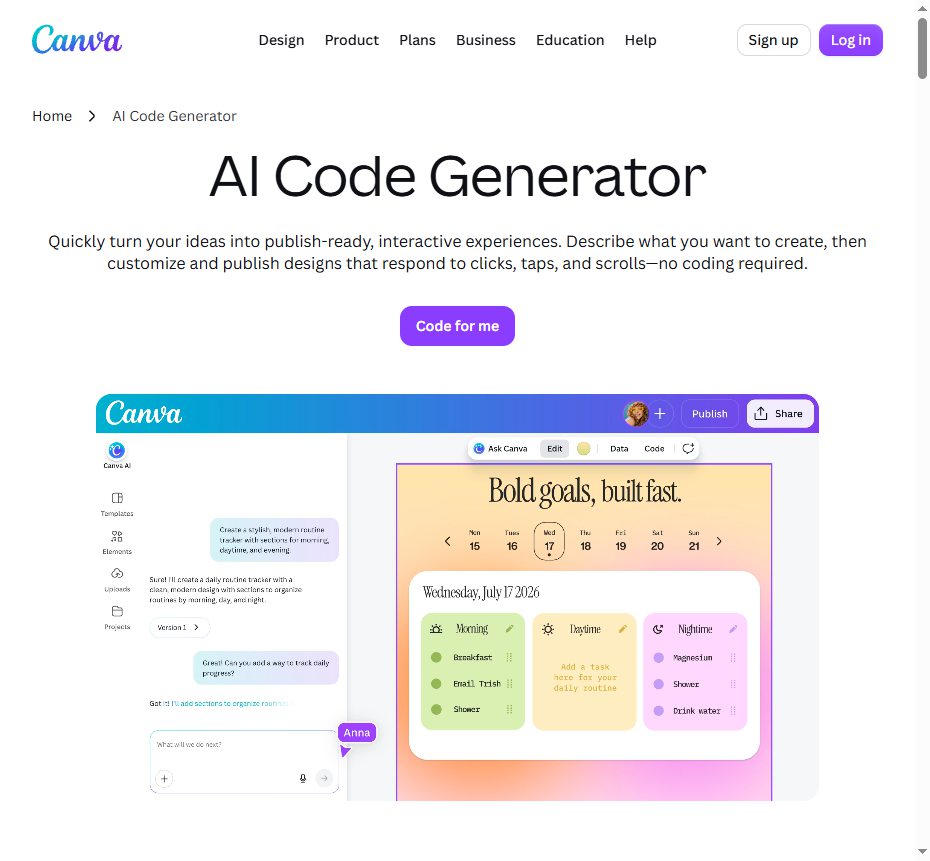 Canva Code